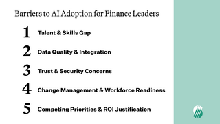 Barriers to AI Adoption for finance leaders