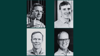 Empyrean Solutions CEO Chris Maclin; Paul Byrne, advisor; Spectrum CFO Brian Regan; Lee Kirkpatrick, advisor.