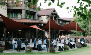 View of 2025 Finance Leaders Summit outdoor gathering