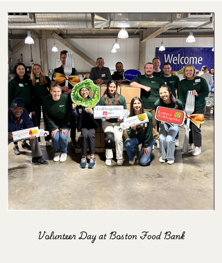 Volunteers at the Boston Food Bank