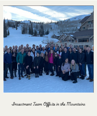 Investment team offsite in the mountains